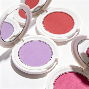 Private Label Round Powder Blush <b>Compact</b> Highly Pigmented Matte Face <b>Makeup</b> With Mirror Custom Logo OEM - Product Image 2
