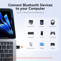 Adaptador USB Wi-Fi BT5.4 WiFi 6 sin Controlador, 900Mbps, Doble Banda 802.11ax, Tarjeta de Red Inalámbrica Externa para Computadora de Escritorio y Portátil