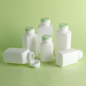 Customized White Square <b>Bottle</b> Pharmaceutical Packaging HDPE Plastic For Health Products Medicine <b>With</b> Screw Cap <b>Flip</b>-<b>top</b> <b>Bottle</b> - Product Image 3