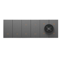 Sistema de automatización de interruptor inteligente dorado de diseño moderno clásico Interruptor de panel de luz de pared KNX Unidad de control de hotel en casa