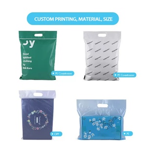 Custom Print logo pink Mailer Envelope Plastic Courier Flyer Packaging Plastic Pe Mail Shipping Bag With Handle - Product Image 4