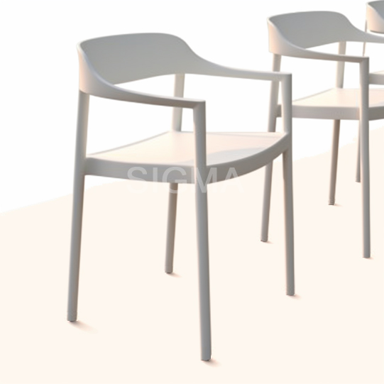 Outdoor garden hotel aluminum patio furniture outdoor all weather dining armless chairs