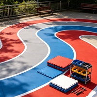 Dalles de sol en plastique emboîtables amovibles Inolp pour patinage en plein air, nouvelle arrivée, antidérapantes, pour terrains de sport