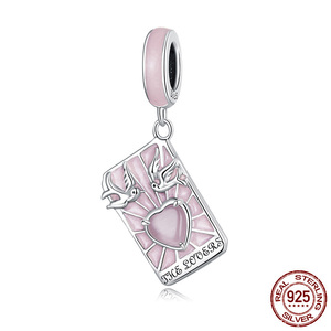 Set di Ciondoli Tarocchi Mistici in Argento Sterling S925, 18 Pezzi, Stile Vintage Celestiale, Gioielli Fini Fai da Te, Bijoux all'Ingrosso - Product Image 3