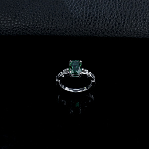S925 Sterling <b>Silver</b> <b>Emerald</b> <b>Ring</b> - Product Image 4