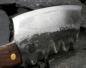 Boucherie couteau de Chef de cuisine, ustensile de boucher à hacher fait main en acier plaqué carbone, outil Santoku japonais - Product Image 4