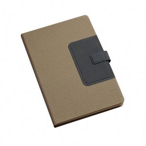 Carnet A5 en PU avec couverture rigide, porte-cartes, boucle magnétique, agenda de haute qualité, logo personnalisé pour entreprise, cadeaux d'affaires - Product Image 6