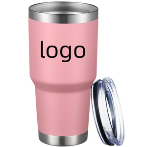 Gobelet isotherme OEM 20oz rose en métal pour boissons chaudes et froides, tasse à bière personnalisée en acier inoxydable, gobelet sous vide, tasse de voyage à café avec couvercle - Product Image 5