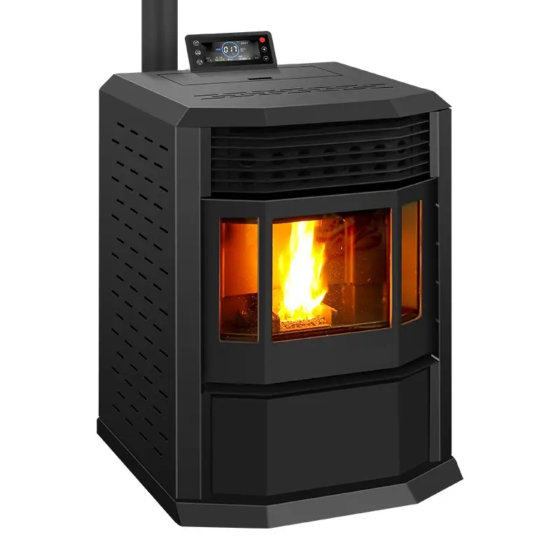 高効率ペレット暖炉自動供給木質ペレットストーブラジエーター付き