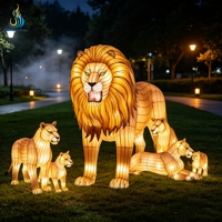 Maßgefertigte Wasserdichte Realistische Löwen-Tierlaterne für Festival, Safari-Park und Wildtier-Themenausstellung