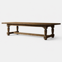 Ensemble de table à manger extensible moderne en bois massif et tissu avec 7 chaises, durable et écologique pour la maison et l'hôtellerie
