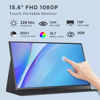 Moniteur à écran tactile Portable 15.6 pouces 1080P FHD IPS USB-C Double extension d'écran d'ordinateur portable pour voyage Compatible pour Xbox PS4/5 P