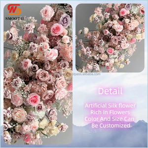 SMOOTH - Bola de Flores de Rosas Artificiales de Seda Rosa Personalizada, Diseño Asimétrico, Tamaño 1.8-2.4m, Decoración de Lujo para Bodas, Caminos de Mesa - Product Image 2