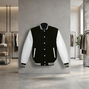 Men's Letterman Wool and Synthetic Leather <b>Jacket</b> Casual Baseball Outwear for <b>Boys</b>/Girls School Plus Size Available - Product Image 3
