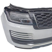 Grille de pare-chocs avant à visser d'occasion pour L405 avec découpes pour phares, système de refroidissement, radiateur et capteurs d'aide au stationnement