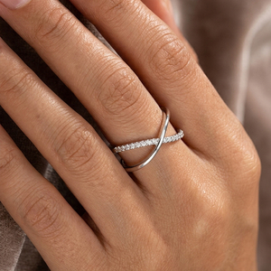 <span class=keywords><strong>Anillo</strong></span> Cruzado Chapado en Oro, Estilo Hip Hop, Romántico, Joyería <span class=keywords><strong>de</strong></span> Moda Diaria, Regalo al por Mayor para Mujer - Product Image 1