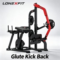 Machine à kickback pour fessiers à une ou deux jambes, à charge par plaques, en acier de sécurité, équipement de gym commercial