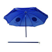 Parapluie publicitaire promotionnel Pepsi Parasol de plage et jardin Parapluie d'extérieur avec poteau en fer à revêtement bleu avec impression personnalisée bon marché