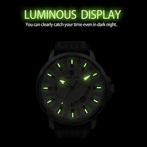 GALLANT in acciaio inox vetro minerale Giapponese movimento al quarzo data quadrante luminoso 5 ATM degli uomini orologi da polso - Product Image 5