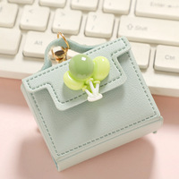 Vente Chaude Mini Porte-Monnaie en PU Couleur Bonbon avec Porte-clés et Décoration Ballon, Petit Charm de Sac pour Sac à Dos d'Enfants, Vente en Gros