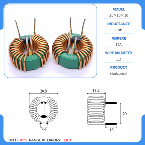 सामान्य मोड मैंगनीज जस्ता कोर 600उह 4.7mh 25mh क्षैतिज शक्ति टोरोइड इंडक्टर चुंबकीय रिंग एमी पावर चोक/फिल्टर - Product Image 5