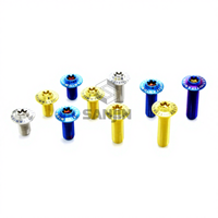Vis antivol ISO métriques en nickel-titane M5 M6x10/12/15/20/25/30/35mm à tête trompette pour freins à disque de moto, finition oxyde noir
