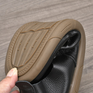 AIBOIS Mocassins Homme à Enfiler Bout Rond Cuir Véritable Respirant Semelle Caoutchouc Chaussures Décontractées de Conduite - Product Image 3