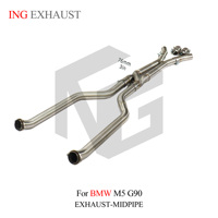 ING Tuyau d'échappement intermédiaire en acier inoxydable pour BMW M5 G90 G99 2025+ 4.4T avec tuyau en Z – Performance automobile de haute qualité