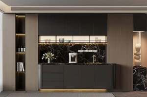 Modern Design Matching Wall <b>Cabinets</b>, Custom Furniture, Luxury <b>Doors</b>, Walls and <b>Cabinets</b> All Adopt a Unified Color Tone - Product Image 5