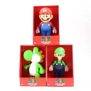 Botu 23cm marios figur aksi pvc saudara Luigi dan Yoshi jamur super permainan anime hadiah Natal marios figur aksi mainan