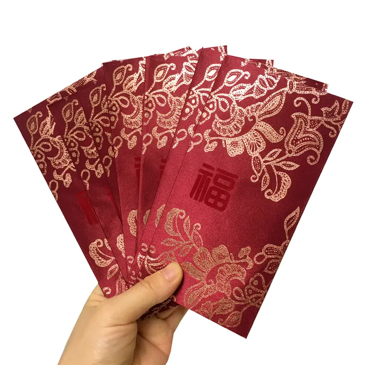Red Packet Manufacturer Custom Clients' Design Printed Lucky Money Red Envelopes Ang Pow Packet 2022