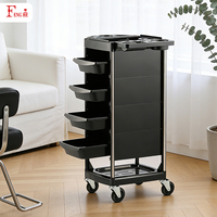 Chariot de salon de haute qualité avec serrure, grande capacité avec rangement, 4 tiroirs pour les stations de salon