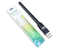 Adapter WiFi USB ODM untuk PC Adaptor Jaringan Nirkabel untuk Desktop Dongle Antena 2dBi Gain Tinggi Mendukung Laptop Desktop
