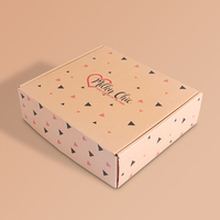 Boîte en carton ondulé personnalisée avec logo, emballage pliable pour bijoux, cosmétiques, impression, boîte cadeau en papier pour expédition