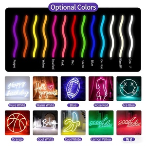 Panneau néon Joyeux <span class=keywords><strong>Anniversaire</strong></span> 16,5x12 pouces, alimenté par USB, lumière LED blanc chaud, parfait pour décorer une fête - Product Image 4