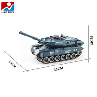 Çocuk çok fonksiyonlu RC elektrikli askeri oyuncak Tank plastik Tank modelleri ve piller içerir