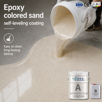 Revêtement en caoutchouc liquide de système de plancher de sable coloré par époxyde autonivelant pour l'application de secteurs à fort trafic par la truelle ou le rouleau