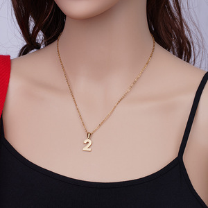 สร้อยคอเลขเทวดา 0 1 2 3 4 5 <span class=keywords><strong>6</strong></span> 7 8 9 ทำจากสแตนเลสสตีล 18K สำหรับผู้หญิงผู้ชาย สร้อยคอทองคำนำโชค ของขวัญเครื่องประดับ - Product Image 4