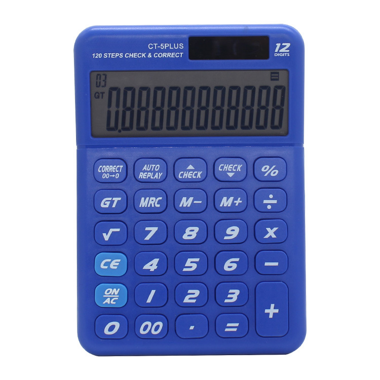 Wholesale Supply Electronic Tax Office 12 Digits Solar Desktop 120 Steps Check Calculator
