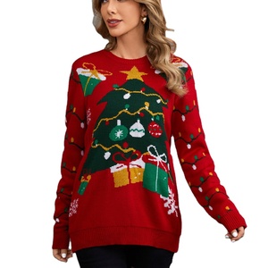 <span class=keywords><strong>Jersey</strong></span> de punto de alta calidad para <span class=keywords><strong>mujer</strong></span>, suéter de Navidad feo personalizado 2024 - Product Image 1