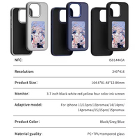 Etui de téléphone AI Etui de téléphone portable e-ink pour iPhone 13 14 15 16 Pro Max Etui de téléphone diy