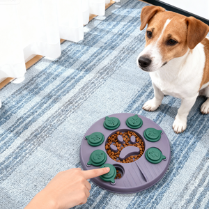Alimentatore lento per <span class=keywords><strong>Puzzle</strong></span> circolare interattivo per animali domestici | Giocattolo per cani e gatti con scomparti nascosti, disponibili colori personalizzati - Product Image 3