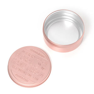 Venta al por mayor, 100g, 100ml, tarro redondo de Metal Rosa mate, lata cosmética, lata de crema para manos, tarro de aluminio para embalaje - Product Image 4