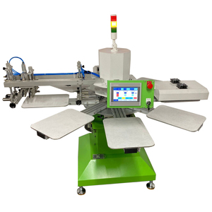 Imprimante Sérigraphique Pneumatique Automatique Simple 1 Couleur 8 Stations avec 2 Séchoirs Flash pour Tissus et T-shirts Ns10 - Product Image 1