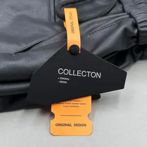 Custom made thick paper garment hang tag sustainable swing hang tag rope clothing accessories price tag