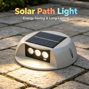 Lampe solaire LED IP65 pour allée, étanche, certifiée RoHS, haute luminosité, pour jardin, passerelle, escalier, cour, parc, route - Product Image 1