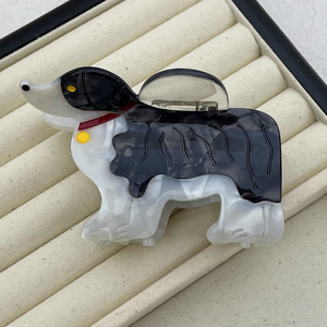 Nouvelles pinces à cheveux en forme d'animaux de créateur, 8 cm, mignonnes, personnalisées, géométriques, en acétate, accessoires de mode quotidiens pour femmes - Product Image 3