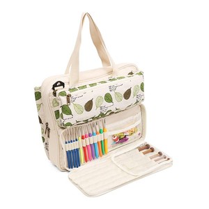 2020 BSCI Multifunctional Luxury Small Knitting Tote Bag, Yarn Storage organizer Bag for Carrying Projects, Knitting Needles