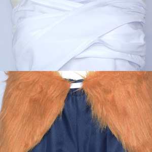 Costume de cosplay Inosuke Hashibira pour femme, tenue d'anime, pantalon bleu avec bordure en fourrure, vêtements de convention d'Halloween pour adultes - Product Image 3