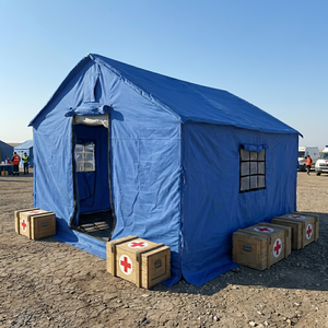 Carpa militar impermeable de gran superficie con estructura metálica para respuesta a crisis y socorro, venta al por mayor. - Product Image 3